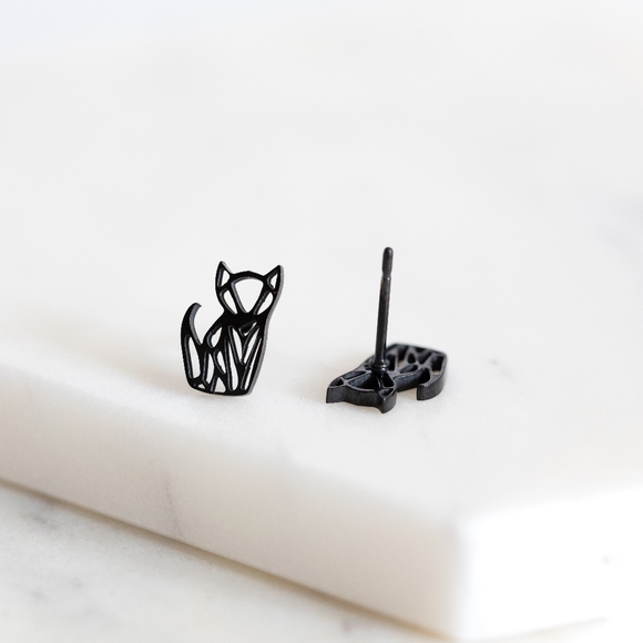 Geometric Cat Studs - Picture 6 of 9